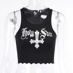 Débardeur Court Gothique – Holy Shit -Style Urbain Soldes H0002101bdaf340de833720813c8fb855x