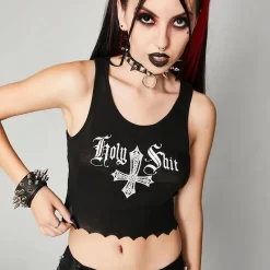 Débardeur Court Gothique – Holy Shit