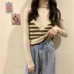 Haut En Tricot – Lignes -Style Urbain Soldes H0aaebd1ca2024e9f9df42fdb383d7caan