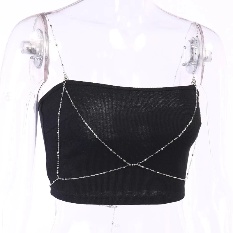 Brassière Gothique – Chaines En Argent 7 Brassière Gothique – Chaines En Argent – Image 5