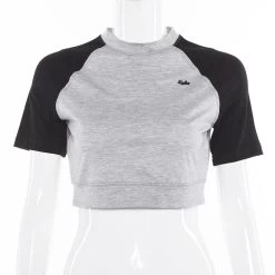 Crop Top Noir Et Gris – Tennis -Style Urbain Soldes H11f4dfd1ac5846a49904474650b00a66K