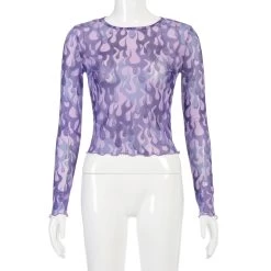 T-shirt Violet – Flammes -Style Urbain Soldes H16c062dea0a74c578c94437740ca4f54p