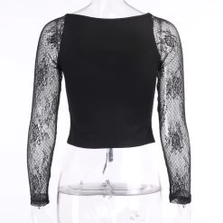 Corset Gothique – Dentelle Noir -Style Urbain Soldes H1853d75a61fd48f784a5997c163eea5bK