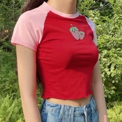 Crop Top Rouge – Fraise 7 Crop Top Rouge – Fraise -Style Urbain Soldes H1a07cc48408a43b0b5eab1aca1365f5eI
