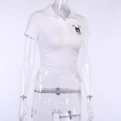 Polo Blanc – Lapin Tueur -Style Urbain Soldes H28725420cf1646d096f5d5a2a8896f18d