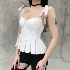 Buste Blanc – Glossy -Style Urbain Soldes H37428cacda4b4983b93504a5d9407870P