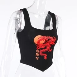 Crop Top Streetwear – Dragon Rouge -Style Urbain Soldes H41b7f5a623fb47aeb7bfeb0f644585fdo