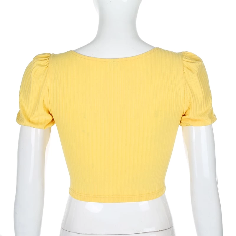 T-shirt D’été – Jaune étoilé 8 T-shirt D’été – Jaune étoilé – Image 6