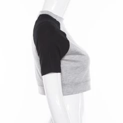 Crop Top Noir Et Gris – Tennis -Style Urbain Soldes H548196cf38e645f689b334e6c90dd65cF