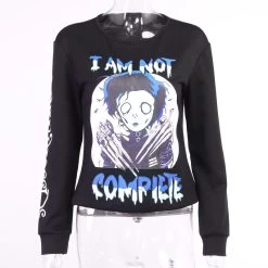 Pull Noir Grunge – I Am Not Compiete -Style Urbain Soldes H5d3e66612c3f4e31844af76e0a7fc58bJ