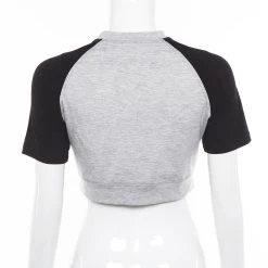 Crop Top Noir Et Gris – Tennis -Style Urbain Soldes H638afc20866942b79c414a40b80b289cO