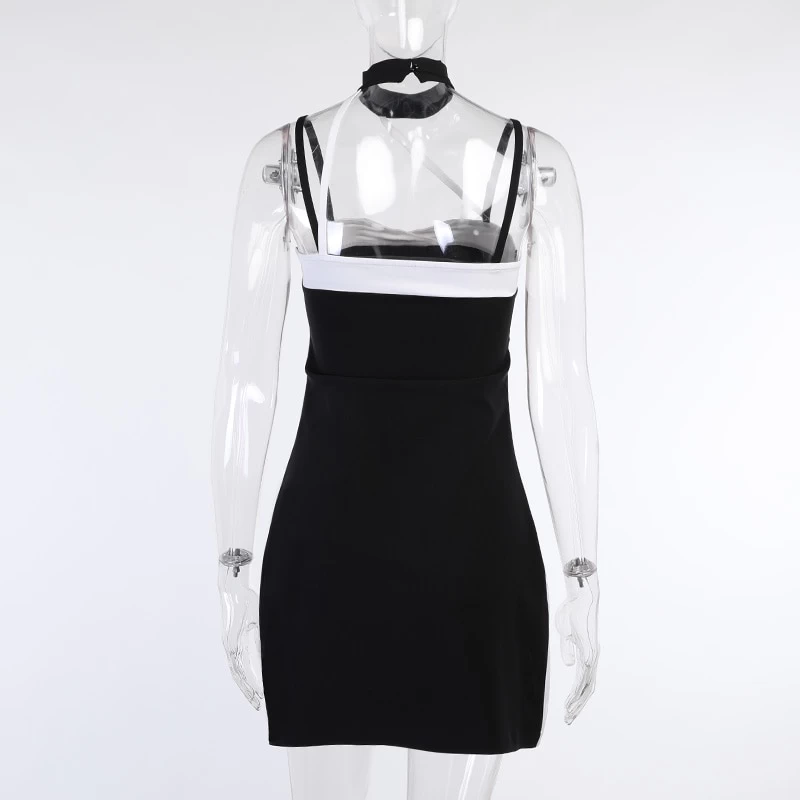 Robe Gothique Femme – Noir Et Blanc 9 Robe Gothique Femme – Noir Et Blanc – Image 7