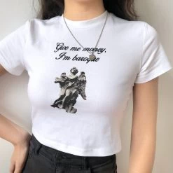 T-shirt Tumblr Girl Blanc – Give Me Money 8 T-shirt Tumblr Girl Blanc – Give Me Money -Style Urbain Soldes H74780b0657874cec83356cf2586c7b1bG