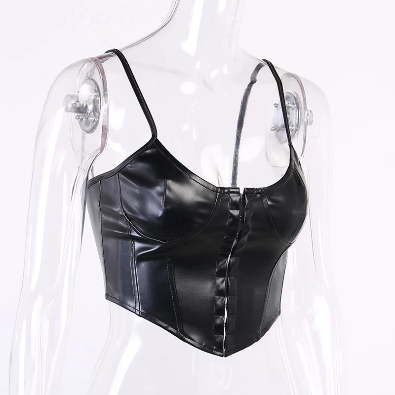 Buste En Cuir Gothique – Cuir Noir 7 Buste En Cuir Gothique – Cuir Noir – Image 5