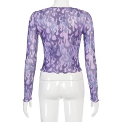 T-shirt Violet – Flammes -Style Urbain Soldes H97ffc857f6654cfeb720bf05826c78e9K