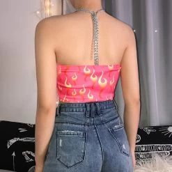 Bustier Rose – Flamme -Style Urbain Soldes HTB148FGViLaK1RjSZFxq6ymPFXa7