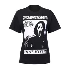 T-shirt Gothique Noir – Not Chillin Just Killin 8 T-shirt Gothique Noir – Not Chillin Just Killin -Style Urbain Soldes HTB16 Y9d.KF3KVjSZFEq6xExFXas
