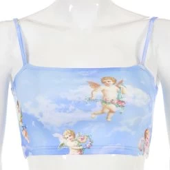Crop Top – Cupidon Bleu -Style Urbain Soldes HTB16lC5OjDpK1RjSZFrq6y78VXaI
