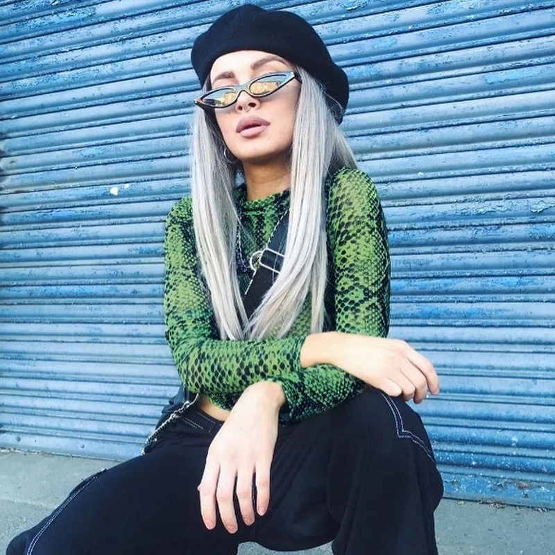 Crop Top Python Vert – Green Pyth 4 Crop Top Python Vert – Green Pyth – Image 2