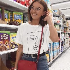 T-shirt Portrait – Visage Abstrait