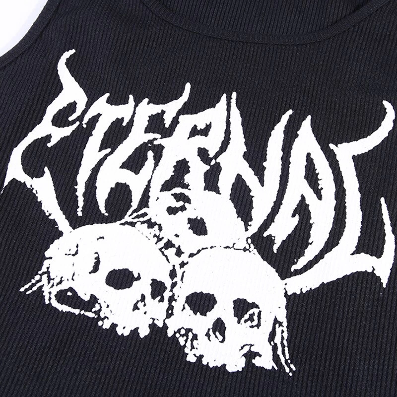 Crop Top Gothique Noir – Eternal 5 Crop Top Gothique Noir – Eternal – Image 3