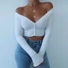 REV-V – Crop Top Manches Longues Avec Col V Profond -Style Urbain Soldes HTB1lmuQarys3KVjSZFnq6xFzpXay