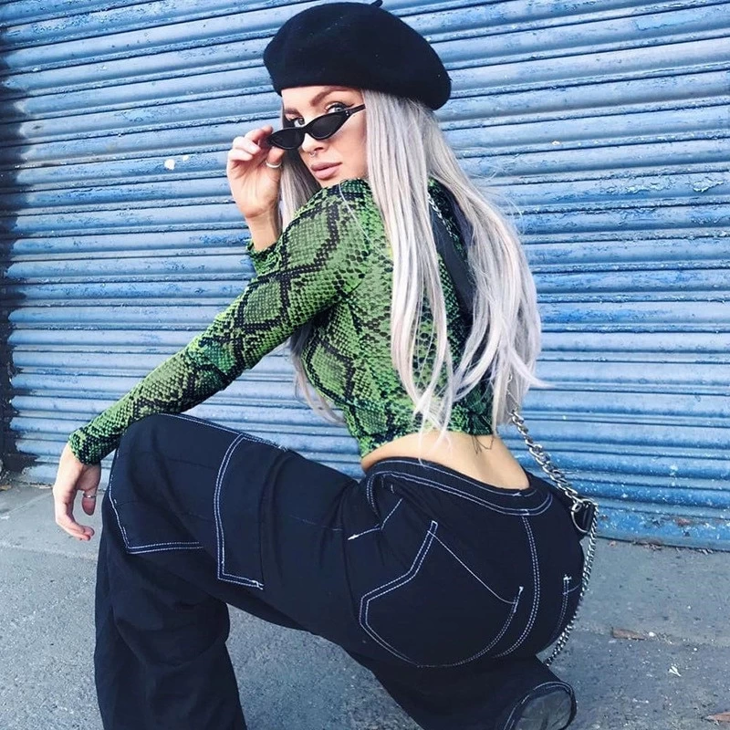 Crop Top Python Vert – Green Pyth 5 Crop Top Python Vert – Green Pyth – Image 3