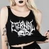 Crop Top Gothique Noir – Eternal