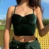 Petit Haut En Velours – Vert -Style Urbain Soldes Ha561513c3b4a4ad1a63d8795d6363b41v