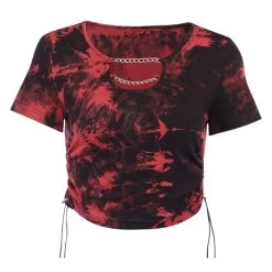 Crop Top Gothique – Éclaboussure -Style Urbain Soldes Ha66961e76a2c473aa3b348b4edb371659