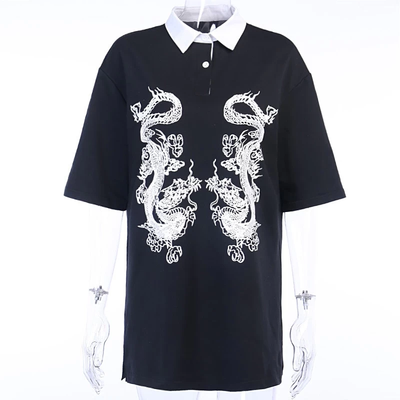T-shirt Long Gothique – Double Dragon 6 T-shirt Long Gothique – Double Dragon – Image 4
