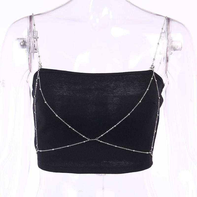 Brassière Gothique – Chaines En Argent 6 Brassière Gothique – Chaines En Argent – Image 4