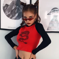 Top Manches Longues – Dragon Asiatique -Style Urbain Soldes Hb920c80e7be84fd08e981824a41149eaA