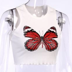 Crop Top Blanc – Papillon 15 Crop Top Blanc – Papillon -Style Urbain Soldes Hba01e34e9da1410ba9fb2c49f8f8c1d8a