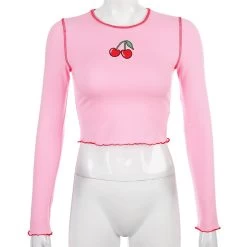 Crop Top Rose – Cerise -Style Urbain Soldes Hc334a8c95ab443988014e61a6f8e8717E