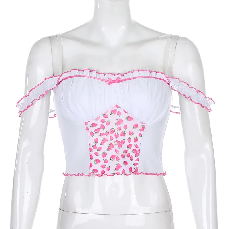 Débardeur Vintage – Fraises 7 Débardeur Vintage – Fraises – Image 5