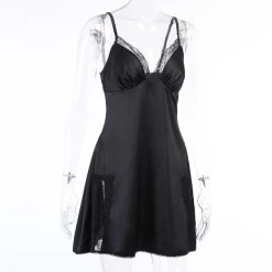 Nuisette En Satin – Dentelle Noire -Style Urbain Soldes Hdd7086eea4e74d969bee29f03f6528ba5