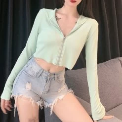 Veste Verte – Crop 10 Veste Verte – Crop -Style Urbain Soldes Hdf3702d46fed49aeaf1e4ad903b7f6ceF