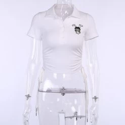 Polo Blanc – Lapin Tueur -Style Urbain Soldes He49fe82fd2564c8bb5816eb21e4bada3X