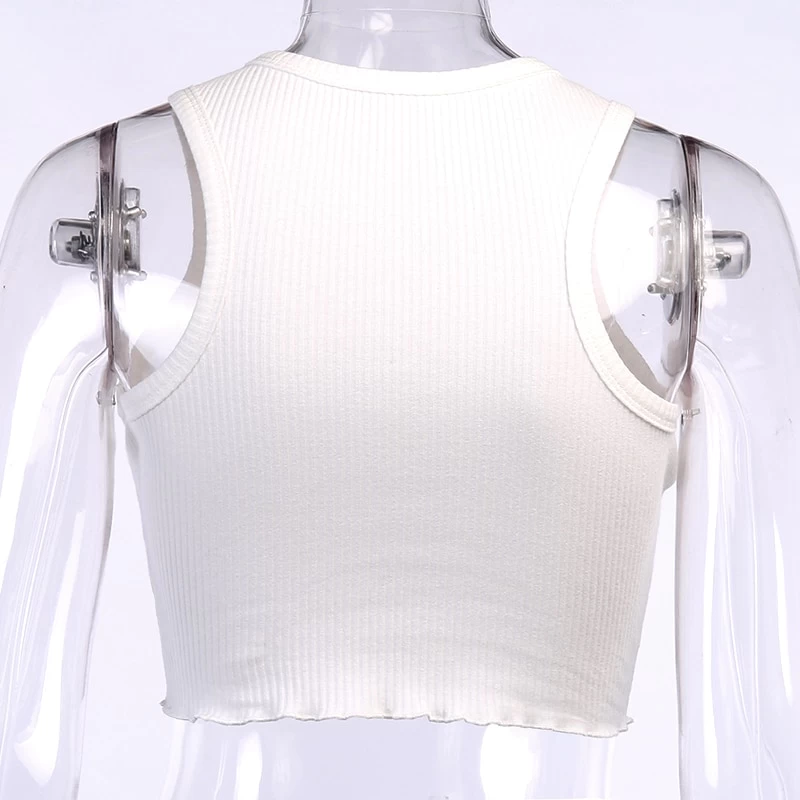 Crop Top Blanc – Papillon 8 Crop Top Blanc – Papillon – Image 6