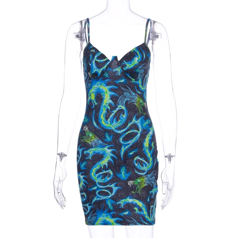 Robe Asiatique – Dragon Bleu 5 Robe Asiatique – Dragon Bleu – Image 3