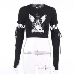 T-shirt Manches Longues Gothique – Memento -Style Urbain Soldes Hffb8208a313744de96345affa31695a4y