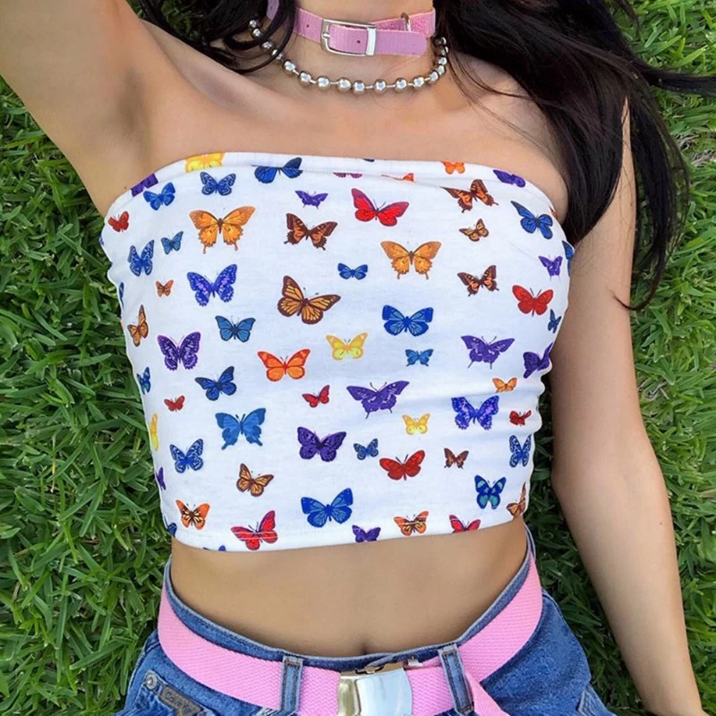Crop Top Aesthetic – Papillons 3 Crop Top Aesthetic – Papillons