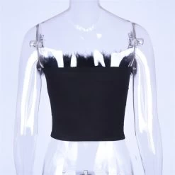 Crop Top Baddie – Strass Cerisa -Style Urbain Soldes crop top baddie cerise dos