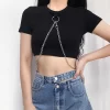 Crop Grunge à Chaine – Maillon -Style Urbain Soldes crop top grunge a chaine
