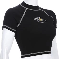 Crop Top Noir – Orbite Sure -Style Urbain Soldes crop top noir style baddies sure avant