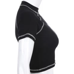 Crop Top Noir – Orbite Sure -Style Urbain Soldes crop top noir style baddies sure profil