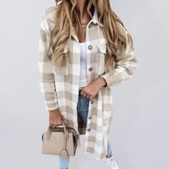 Chemise Longue à Carreaux – Manteau