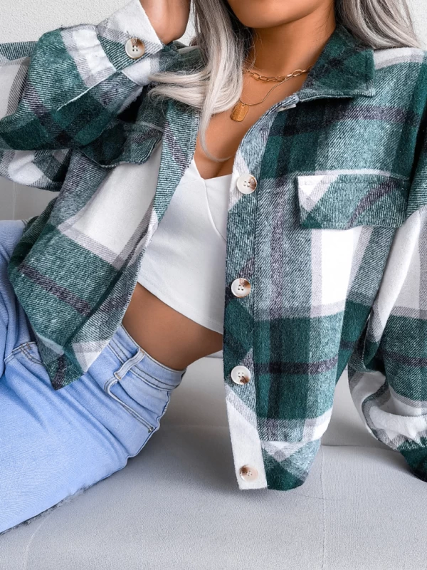 Veste à Carreaux – Col épais 11 Veste à Carreaux – Col épais – Image 9