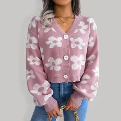 Pull à Manches Lanternes – Fleurs